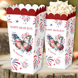 4. Juli Patriotic Firework Familienname Geschenkschachtel