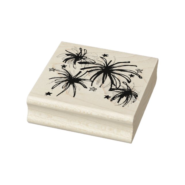 4. Juli Patriotic Fireworks Star Celebrate Gummistempel (Stempel)