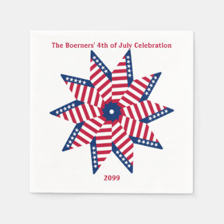 4. Juli Patriotic Fun Party Paper Napkins Serviette