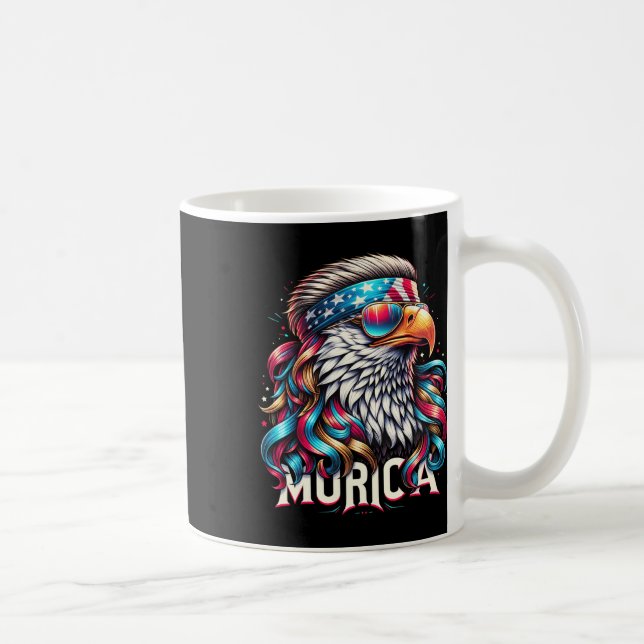 4. Juli Patriotic Funny Eagle 4. Juli USA Mur Kaffeetasse (Rechts)