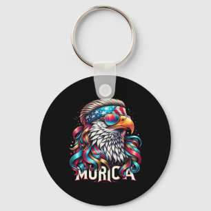 4. Juli Patriotic Funny Eagle 4. Juli USA Mur Schlüsselanhänger
