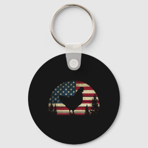 4. Juli Patriotic Huhn American Usa Flagge Ch Schlüsselanhänger