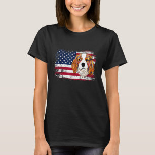 4. Juli Patriotic Hund Mama Vater US Flag Cocker S T-Shirt