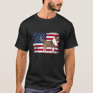 4. Juli Patriotic Hund Mama Vater US Flag Shetland T-Shirt