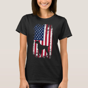 4. Juli Patriotic Hund Mama Vater US-Flagge Bretag T-Shirt