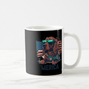 4. Juli Patriotic Irish Setter Dog Merica Kaffeetasse
