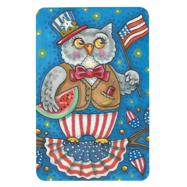 4. JULI PATRIOTIC OWL MAGNET Large (Vertikal)