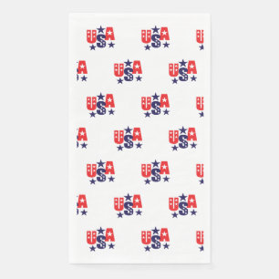4. Juli Patriotic Paper Gasttuch Serviette
