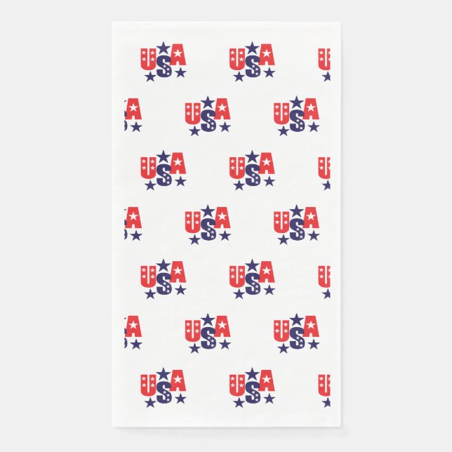 4. Juli Patriotic Paper Gasttuch Serviette (Vorderseite)