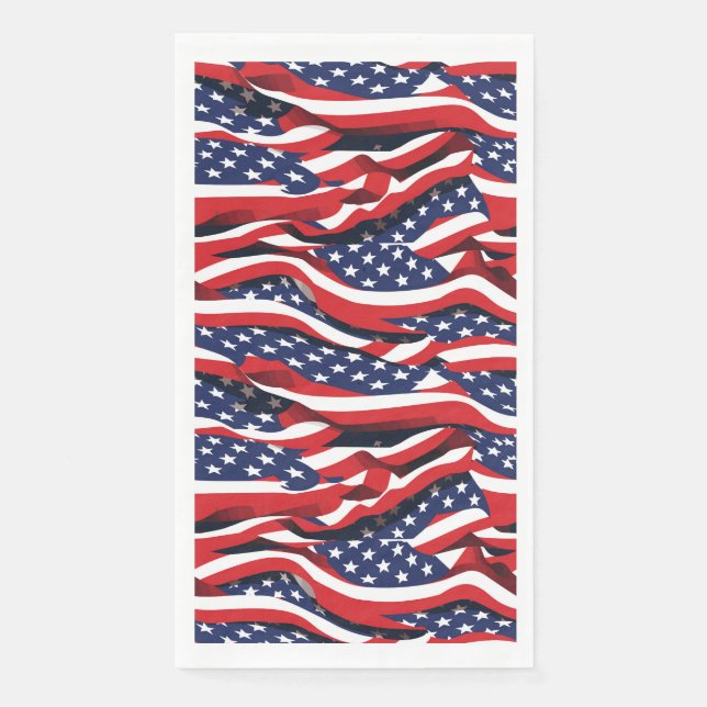 4. Juli Patriotic Paper Gasttuch Serviette (Vorderseite)