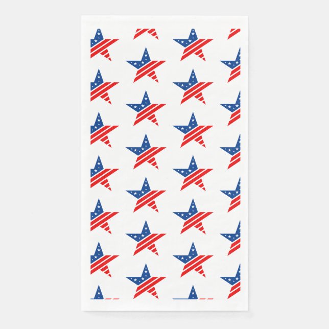 4. Juli Patriotic Paper Gasttuch Serviette (Vorderseite)
