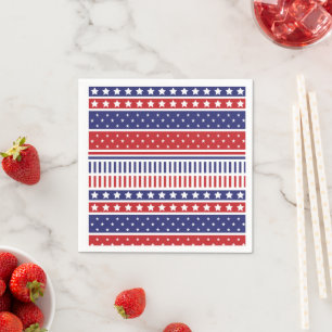 4. Juli Patriotic Paper Napkin Serviette