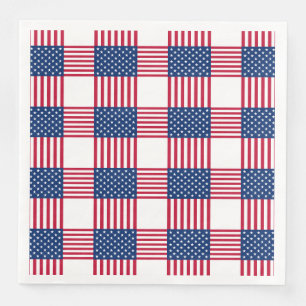 4. Juli Patriotic Paper Napkins Serviette