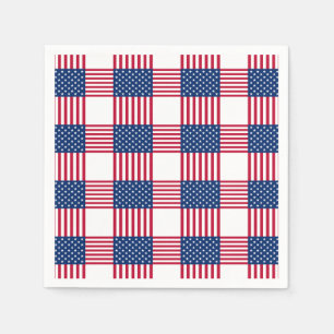 4. Juli Patriotic Paper Napkins Serviette