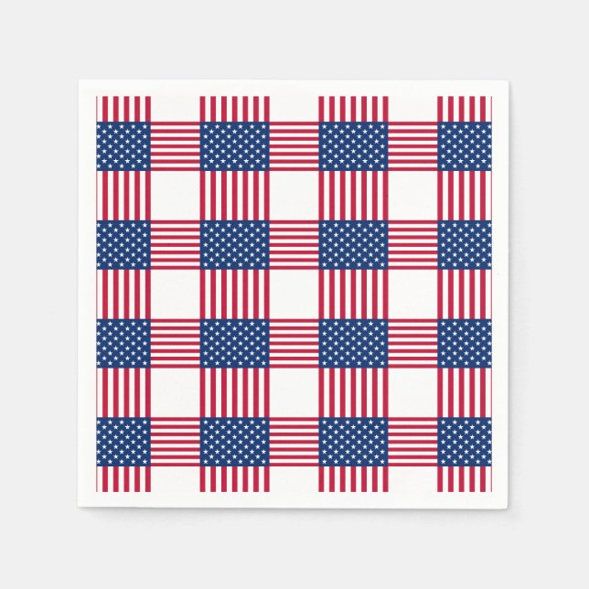 4. Juli Patriotic Paper Napkins Serviette (Vorderseite)