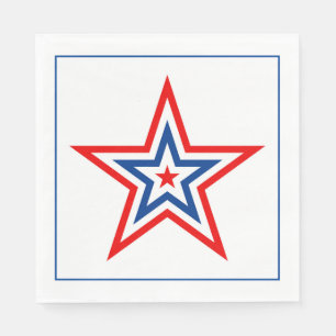 4. Juli Patriotic Paper Napkins Serviette