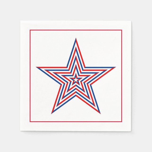 4. Juli Patriotic Paper Napkins Serviette (Vorderseite)