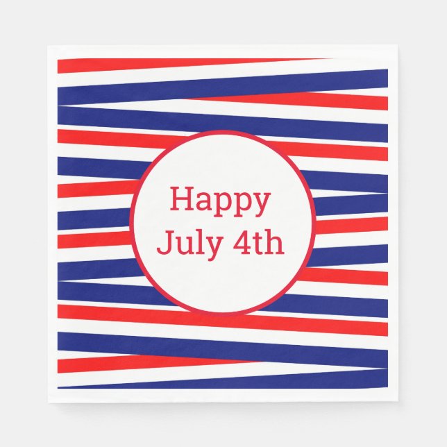 4. Juli Patriotic Paper Napkins Serviette (Vorderseite)
