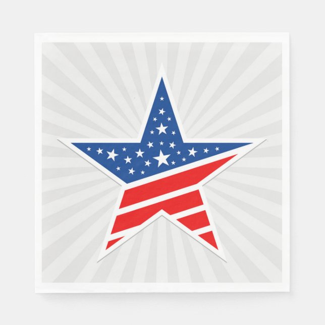 4. Juli Patriotic Paper Napkins Serviette (Vorderseite)