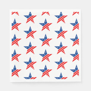 4. Juli Patriotic Paper Napkins Serviette
