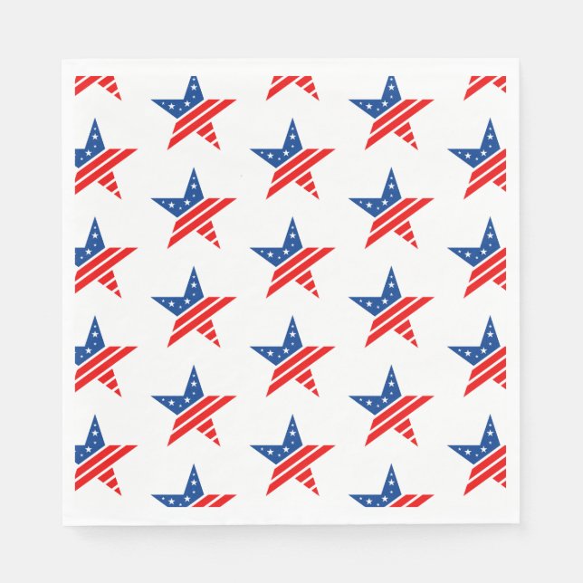 4. Juli Patriotic Paper Napkins Serviette (Vorderseite)