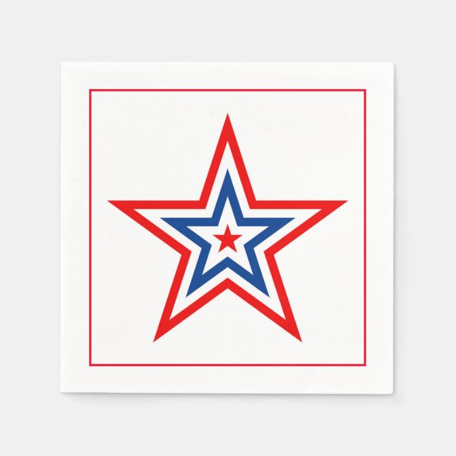 4. Juli Patriotic Paper Napkins Serviette (Vorderseite)