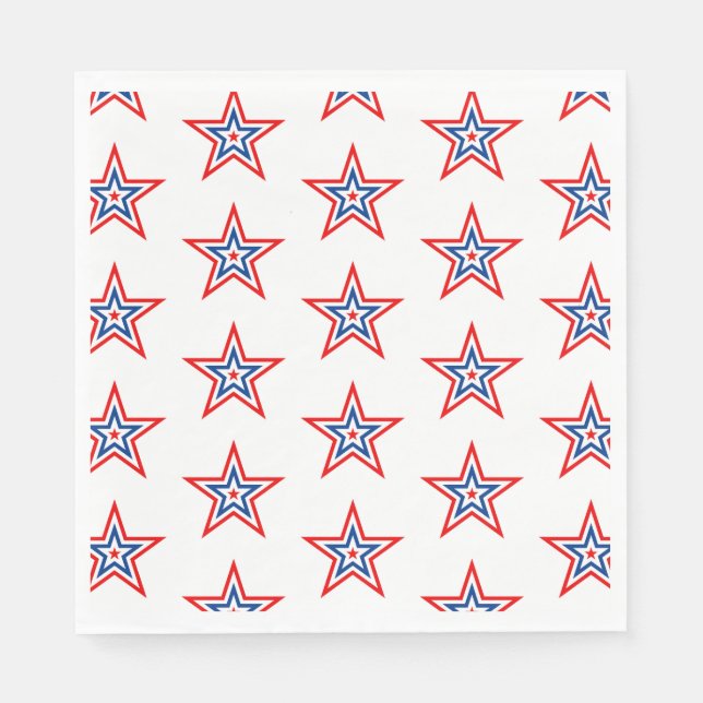 4. Juli Patriotic Paper Napkins Serviette (Vorderseite)
