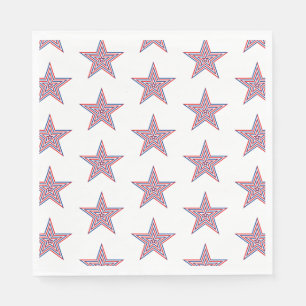 4. Juli Patriotic Paper Napkins Serviette