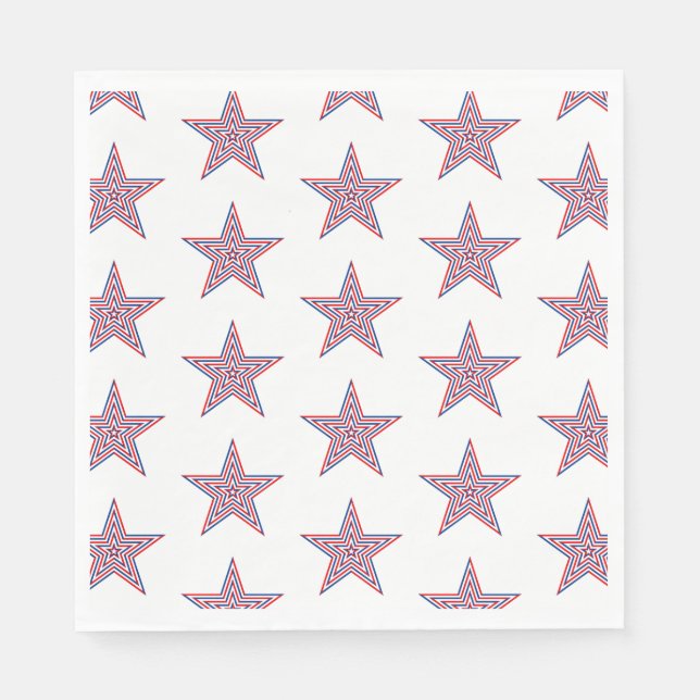 4. Juli Patriotic Paper Napkins Serviette (Vorderseite)