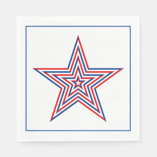 4. Juli Patriotic Paper Napkins Serviette