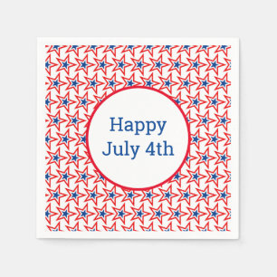 4. Juli Patriotic Paper Napkins Serviette
