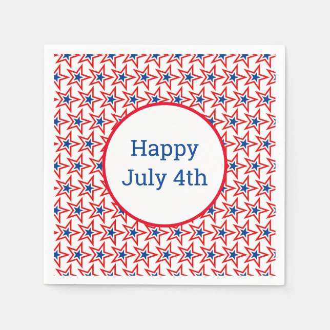 4. Juli Patriotic Paper Napkins Serviette (Vorderseite)