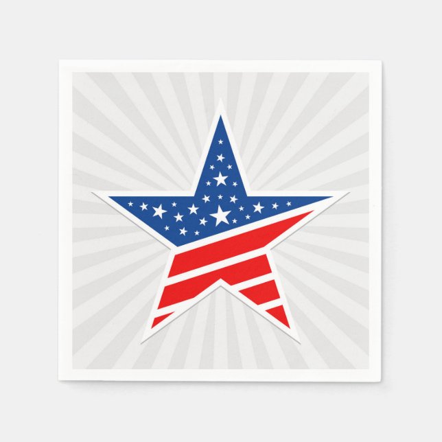 4. Juli Patriotic Paper Napkins Serviette (Vorderseite)