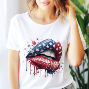 4. Juli Patriotic Patriotic Chic Woman T - Shirt