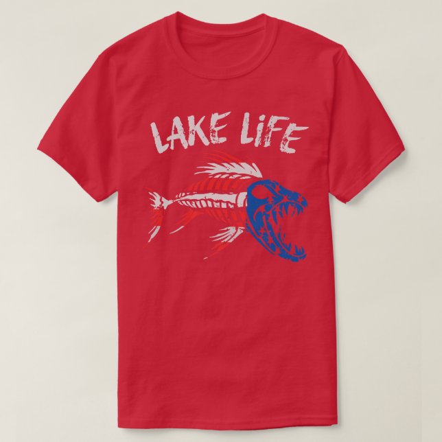4. Juli Patriotic Premium Lake Life T-Shirt (Design vorne)