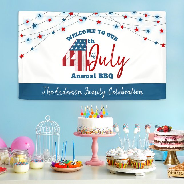 4. Juli Patriotic Red White Blue USA Flaggen Stars Banner (Von Creator hochgeladen)