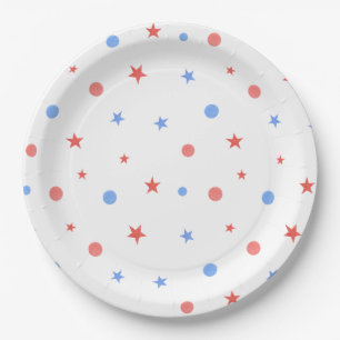 4. Juli Patriotic Star Party Paper Dinner, Dessert Pappteller