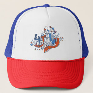 4. Juli Patriotic Trucker Hat Truckerkappe