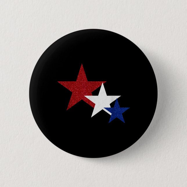 4. Juli Patriotisch Vierter Juli Unabhängigkeit Button (Vorderseite)