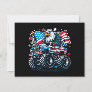 4. Juli Patriotische amerikanische Flagge Adler US Feiertagskarte