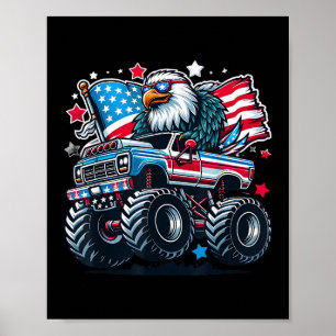 4. Juli Patriotische amerikanische Flagge Adler US Poster