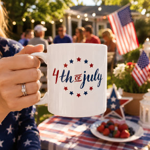 4. Juli Patriotische amerikanische Flagge Sterne F Kaffeetasse