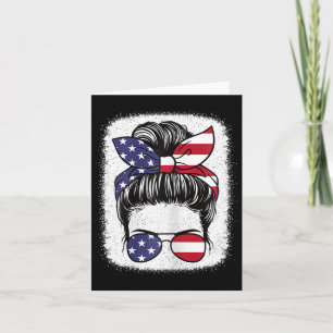 4. Juli Patriotische amerikanische Flagge USA Frau Karte