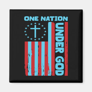 4. Juli Patriotische Christliche Flagge ein Nation Magnet