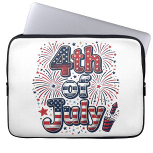 4. Juli Patriotische Feuerwerk Vintage-Shirt Desi Laptopschutzhülle