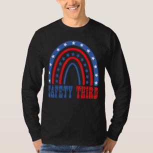 4. Juli Patriotische Feuerwerksicherheit Dritte Fe T-Shirt