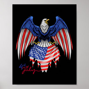 4. Juli - Patriotische Hemden - Amerikanische Flag Poster