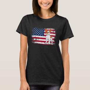 4. Juli Patriotische Hunde Mama Vater US-Flagge Fr T-Shirt