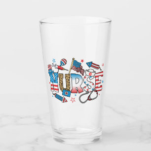 4. Juli Patriotische Krankenpflege trinken Glas