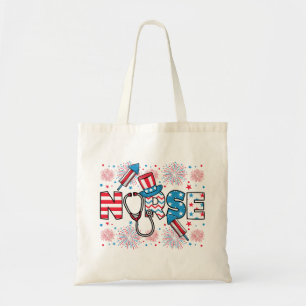 4. Juli Patriotische Krankenschwester Tragetasche